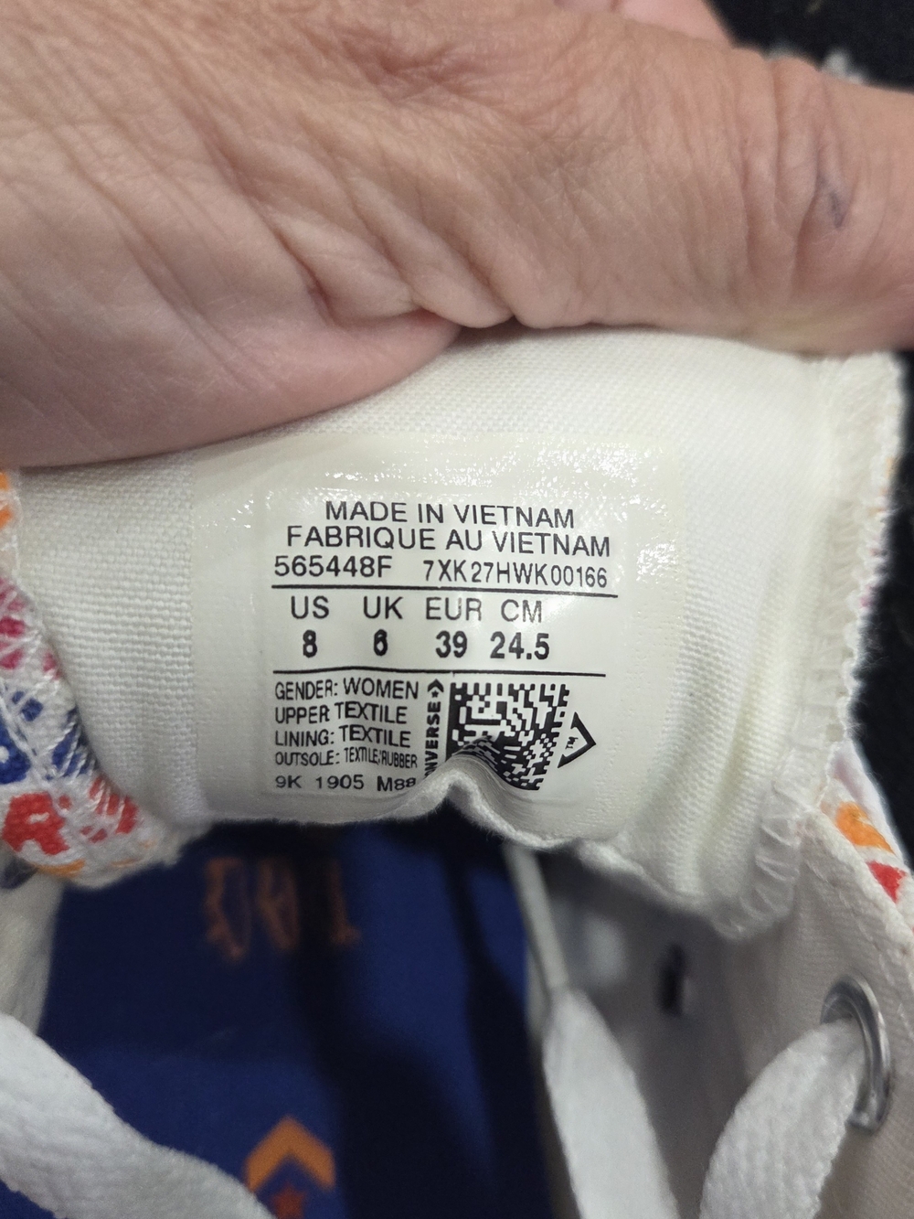 Converse Crash Madison Ox White Low Top Sneakers with Multicolor Logo Trim - Picture 5 of 6